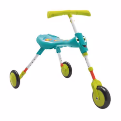 Tricycle évolutif Scuttlebug XL - MOOKIE - Bleu et vert - Roues XL - Pliable en 3 étapes