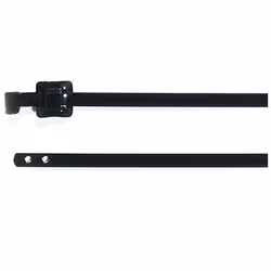 Hellermann Tyton MLT16SSC10, Attache de câble détachable, Polyester, Acier inoxydable, Noir, 12 cm, 850 N ( 1 kilogrammeforce ...