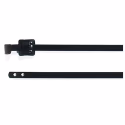 Hellermann Tyton MLT24SSC10, Attache de câble détachable, Polyester, Acier inoxydable, Noir, 18 cm, HF, LFH, 630 mm