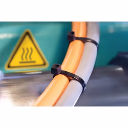 Hellermann Tyton T50R serre-câbles Polyamide Noir 100 pièce(s)