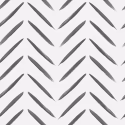 Papier peint - Holden - Chevron Brush Marks - Géométrique - Noir / Blanc - 10m x 53cm