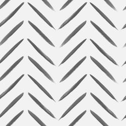 Papier peint - Holden - Chevron Brush Marks - Géométrique - Noir / Blanc - 10m x 53cm