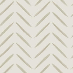 Papier peint - HOLDEN - Chevron Taupe - 10 m x 53 cm - Effet peinture - Mat