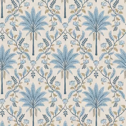 Papier peint - HOLDEN - 13751 - Motif géométrique - Treillis de palmiers - Bleu sarcelle et vert riche