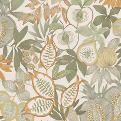 Papier peint - HOLDEN - Exotic Fruit - Vert-Crème - 1005 m x 52 cm - Intérieur