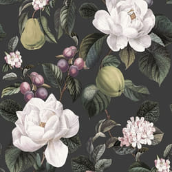 Papier Peint Pyrus Floral Plâtre Charbon Holden 13891