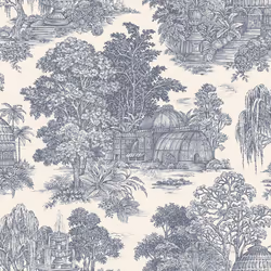 Papier peint Toile Jardins dOsterley bleu Holden 13951