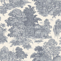 Papier peint Toile Jardins dOsterley bleu Holden 13951