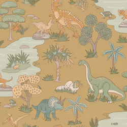 Papier peint du zoo des dinosaures Ocre Holden 14011