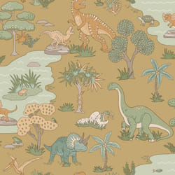 Papier peint du zoo des dinosaures Ocre Holden 14011