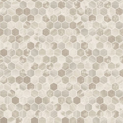 Papier peint vinyle soufflé carrelage Hexara Crème Holden 89400