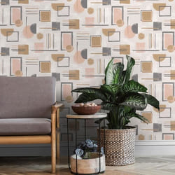 Papier peint - HOLDEN - Nordic Géo Coral - 10 m x 53 cm - Géométrique - Lavable