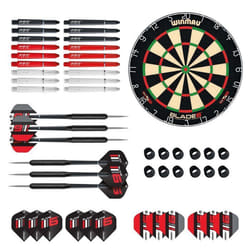 Pack de démarrage Winmau Blade 6 - Jeu de fléchettes avec vols de conception Blade 6