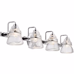 Elstead Kichler Talland Applique Salle de Bain Chrome Poli, IP44 | Finition : Chrome poli | Matériau : acier, verre | Classem ...