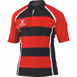 Gilbert 81416508, Adulte, Mâle, Noir, Rouge, Tee-shirt, 2XL, Rugby