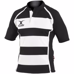 Gilbert 81416705, Adulte, Mâle, Noir, Blanc, Tee-shirt, M, Rugby