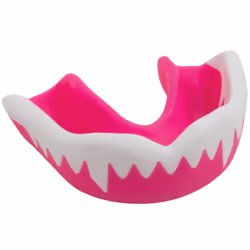 Gilbert 85516203, Protège-dents simple, A bouillir et à mordre, Rose, Blanc, Rugby, Junior, Mâle