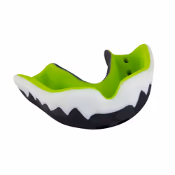 Gilbert Viper Pro 3 Mouthguard, Protège-dents simple, A bouillir et à mordre, Noir, Blanc, Rugby, Adulte, Unisexe