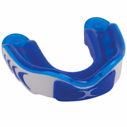 Gilbert 85517205, Protège-dents simple, A bouillir et à mordre, Bleu, Blanc, Rugby, Mâle