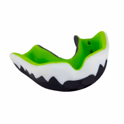 Gilbert 85523903, Protège-dents simple, A bouillir et à mordre, Noir, Blanc, Rugby, Junior, Mâle