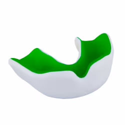 Gilbert 85524203, Protège-dents simple, A bouillir et à mordre, Vert, Blanc, Rugby, Junior