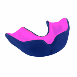 Gilbert 85524503, Protège-dents simple, A bouillir et à mordre, Marine, Rose, Rugby, Junior