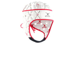 Casque de rugby - GILBERT - AIR - Blanc/Rouge - Taille M