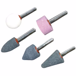 Pour meuler le métal et le plastique dur. Tailles : 25, 20 et 15 mm, duretés diverses.