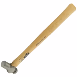 Tête en acier forgé trempé, manche hickory. Panne ronde pour travail de la tôle, panne plane pour porter des coups sur outils ...