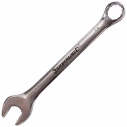 En acier chrome-vanadium matricé trempé et revenu, profil mince, finition polie.