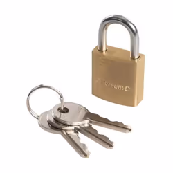 Cadenas - SILVERLINE - 20 mm - Laiton - Résistant à la corrosion - 2 clés incluses