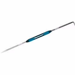 Pointe à tracer double extrémité en acier trempé. Pour marquer les métaux, laminés, plastiques et autres matériaux. Une extré ...