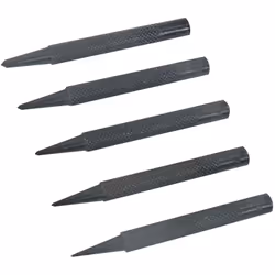 Silverline - Pointeaux, 5 pcs Outillage à main Têtes carrées, poignées moletées et pointes polies