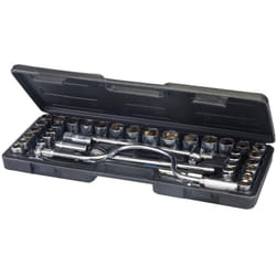 Silverline - Douilles métriques et af, 6 pans, 1/2', 42 pcs 42 pcs