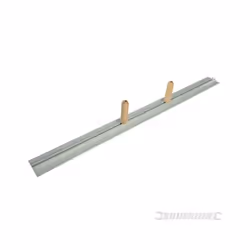 Règle de plâtrier - Silverline - Inox - Poignées en bois - Renfort épine dorsale - Longueur 1m