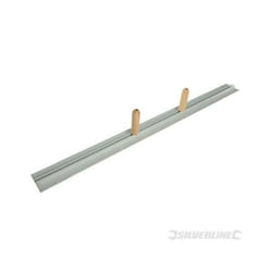 Règle de plâtrier - Silverline - Inox - Poignées en bois - Renfort épine dorsale - Longueur 1m