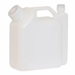 Bidon en polyéthylène pour mélanger avec précion du carburant 2 temps pour les engins à essences tels que les tronçonneuses, ...