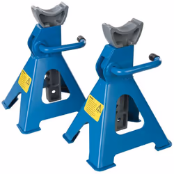 Chandelles à crémaillère à effet cliquet pour un réglage rapide de la hauteur. Vendues par paire. Capacité maximale de 3 tonn ...