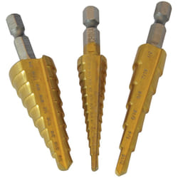 Silverline - jeu de 3 fraises étagées titanées acier hss 3 pcs 151206