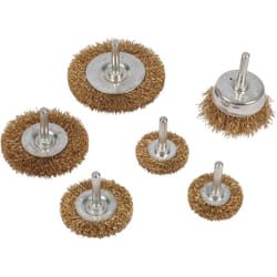 Silverline - jeu de 6 brosses métalliques queue de 6 mm 993067