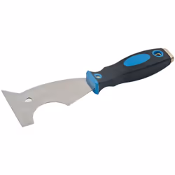Grattoir multifonction : arrache-clou, pointe 45°, petit côté plat pour ouvrir les pots de peinture, bord droit classique de ...