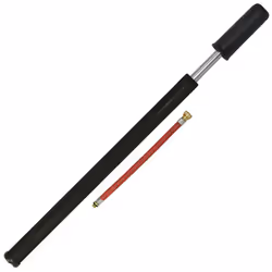 400 mm de long x 22 mm de diamètre. Pour gonfler facilement les chambres à air au pousser de la pompe. Compatible avec les va ...