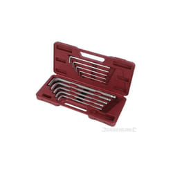 Silverline - Coffret de 10 clés mâles 6 pans à tête sphérique