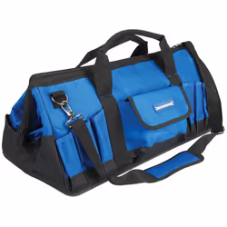 Sac à outils en nylon renforcé avec couture résistante et brides d'arrêt aux points de contrainte. 15 poches externes et 7 po ...