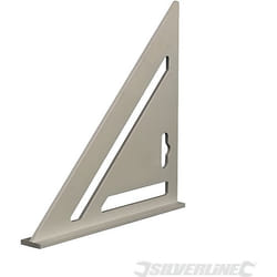 Equerre de charpentier en aluminium - SILVERLINE - 185 mm - Graduations impériales - Table de conversion