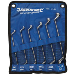 Silverline - jeu de 6 clés à oeil double bi-coudées 6 - 17 mm 673424