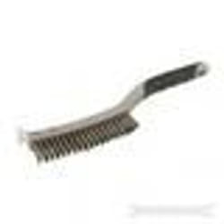 Racloir - SILVERLINE - Brosse à manche à poils dinox et racloir - 3 rangs