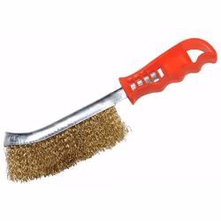Poignée en polyuréthane. Brosse à poils laitonnés pour les tâches de nettoyage plus légères. Longueur totale : 240 mm.