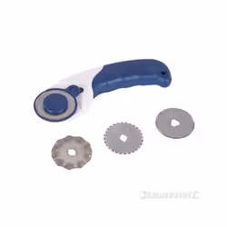 Cutter rotatif 3-en-1 - Non spécifié - 45 mm - Ergonomique - 4 lames incluses - Adapté gauchers/droitiers