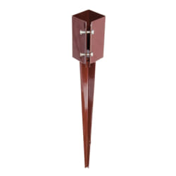 Silverline Support de poteau à planter 75x75x750 mm